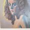Henry Piguenet, Ritratto Art Deco di Damisela, anni '40, Guazzo e pastello su carta, Immagine 6