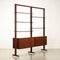 Vintage Bookcase in Exotic Wood and Brass, 1950s 15