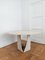 Tavolo rotondo in travertino con sedie in legno, set di 7, Immagine 9