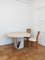 Tavolo rotondo in travertino con sedie in legno, set di 7, Immagine 15