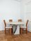 Travertine Circular Table with Wooden Chairs, Set of 7 14