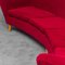 Curvy Sofa Red Velvet by Ico & Luisa Parisi, 1950s 4