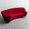 Curvy Sofa aus rotem Samt von Ico & Luisa Parisi, 1950er 1