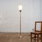 Lámpara de pie Arton Déco de latón opalino, años 30, Imagen 2