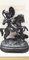 Escultura que representa a un guerrero a caballo, década de 1800, bronce, Imagen 3