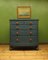 Large Blue Bow Fronted Chest of Drawers No2, Image 1