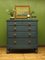 Large Blue Bow Fronted Chest of Drawers No2 24