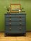Large Blue Bow Fronted Chest of Drawers No2, Image 24
