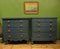 Large Blue Bow Fronted Chest of Drawers No2 23