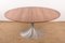 Grande Table Basse Ronde avec Pied Tulip en Aluminium Brossé et Zebrano, 1960s 1