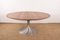Large Round Coffee Table with Brushed Aluminum Tulip Foot and Zebrano, 1960s 4
