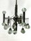 Vintage Italian Sciolari Chandelier in Chrome and Glass, 1970s 8