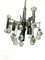 Vintage Italian Sciolari Chandelier in Chrome and Glass, 1970s 11