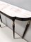 Vintage Black Lacquered Beech Console with Portuguese Pink Marble Top, Italy, 1950s 8