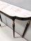Vintage Black Lacquered Beech Console with Portuguese Pink Marble Top, Italy, 1950s, Image 8