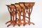 Art Nouveau Nesting Tables in Walnut by Emile Galle Thistle, 1905, Set of 4 13