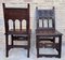 Early 20th Century Spanish Carved Chairs with Wood Seat, 1890s, Set of 2 14