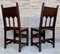 Early 20th Century Spanish Carved Chairs with Wood Seat, 1890s, Set of 2 13