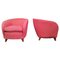 Italian Red Fabric Armchairs by Gio Ponti, 1950s, Set of 2, Image 1