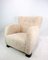 Easy Chair Vintage en Peau de Mouton, Danemark, 1940s 2