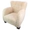 Vintage Danish Easy Chair in Sheepskin, 1940s, Image 1