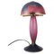 French Table Lamp in Dark Purple and Bordeaux from Le Verre Francais, 1920s 1