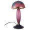 French Table Lamp in Dark Purple and Bordeaux from Le Verre Francais, 1920s, Image 1