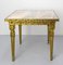 French Louis XVI Style Square Side Table in Brass and Marble, 1960 6