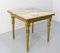 French Louis XVI Style Square Side Table in Brass and Marble, 1960 3