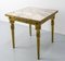 French Louis XVI Style Square Side Table in Brass and Marble, 1960 4