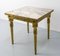 French Louis XVI Style Square Side Table in Brass and Marble, 1960, Image 4