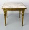 French Louis XVI Style Square Side Table in Brass and Marble, 1960, Image 2