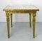 French Louis XVI Style Square Side Table in Brass and Marble, 1960 7