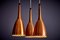 Danish Copper and Rosewood Caskade Pendant Lamp, 1950s 5