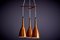 Danish Copper and Rosewood Caskade Pendant Lamp, 1950s, Image 3