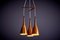 Danish Copper and Rosewood Caskade Pendant Lamp, 1950s 2