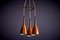 Danish Copper and Rosewood Caskade Pendant Lamp, 1950s 12