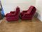 Canapé et Chaises Vintage Rouges, Set de 3 10