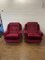 Vintage Sofa and Chairs in Red, Set of 3 6