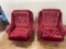 Vintage Sofa and Chairs in Red, Set of 3 7