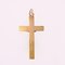 French 18 Karat Rose Gold Christ Cross Pendant 9