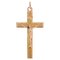 French 18 Karat Rose Gold Christ Cross Pendant 1