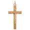 French 18 Karat Rose Gold Christ Cross Pendant, Image 1