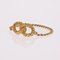 Moderno anello a catena intrecciata in oro giallo 18 carati, Immagine 3