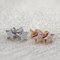 Modern 18 Karat White Gold and Diamond Star Stud Earrings, Set of 2 7