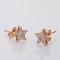 Modern 18 Karat Rose Gold and Diamond Star Stud Earrings, Set of 2 3