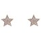 Modern 18 Karat Rose Gold and Diamond Star Stud Earrings, Set of 2 1