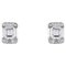 18 Karat White Gold Stud Earrings with Brilliant and Baguette Diamonds, Set of 2 1