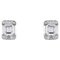 18 Karat White Gold Stud Earrings with Brilliant and Baguette Diamonds, Set of 2, Image 1