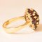 Vintage 18K Yellow Gold Ring with Garnets, 1950s 6